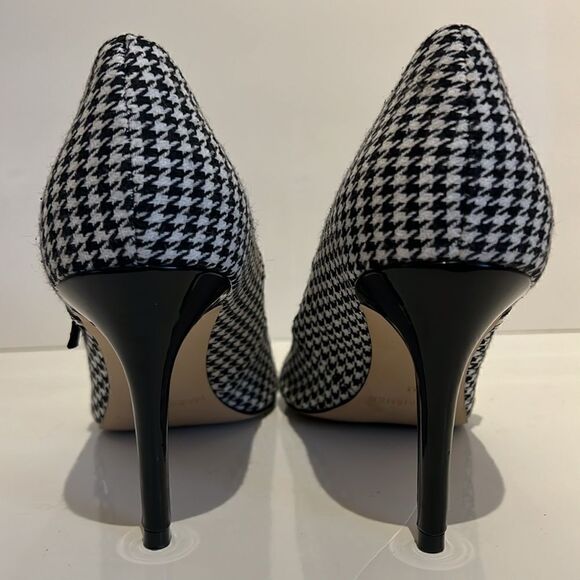 Marc Fisher Black/White Houndstooth Heel Pumps Shoes Size 9 - Picture 5 of 14